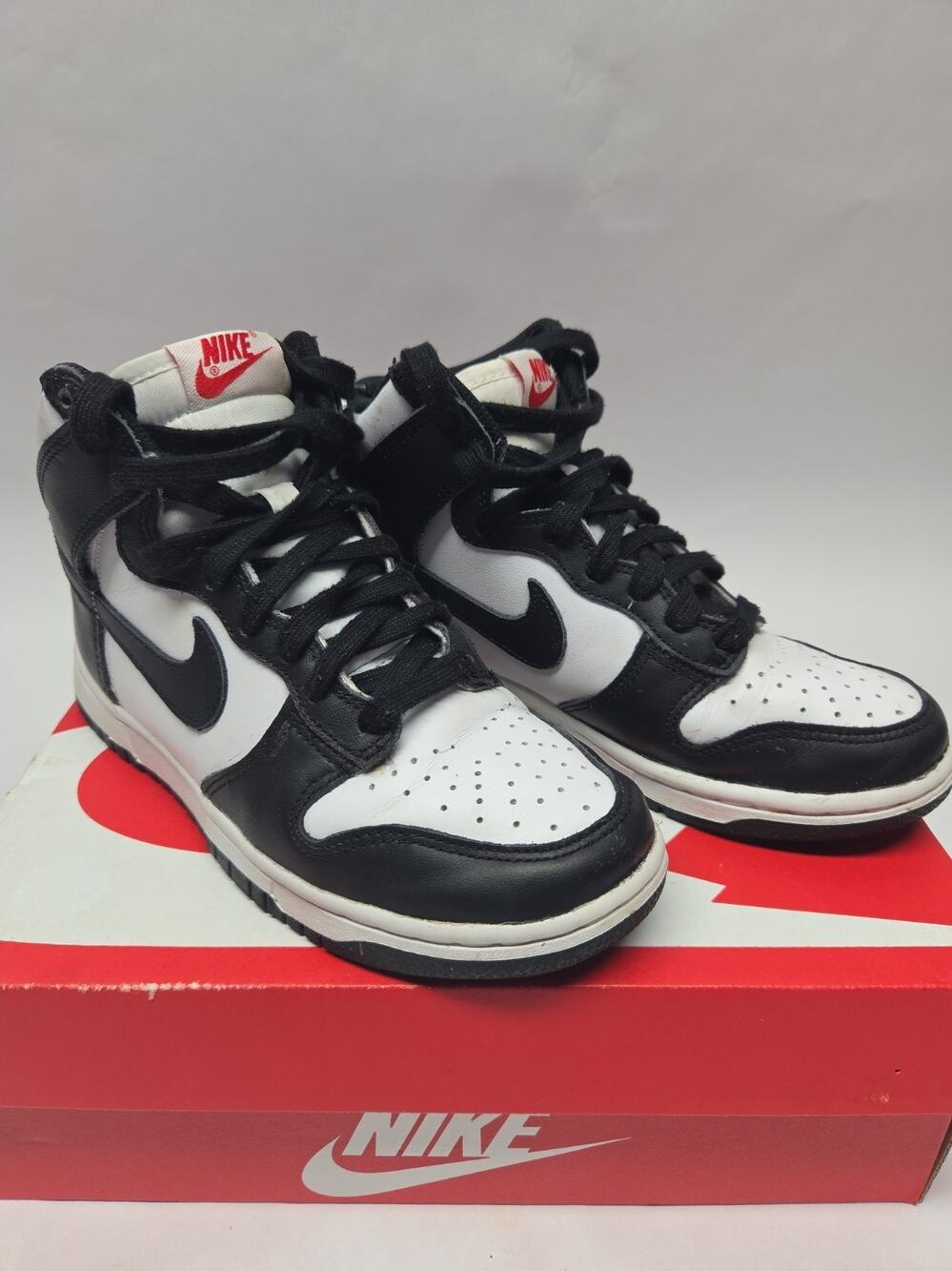 Nike Dunk High Black White High Top Lace-Up Sneakers DD1869-103 2021 Size 5